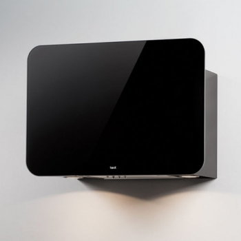 BEST 07F64100 Expo STD Wandhaube - Edelstahl + Glas/Schwarz 60 cm