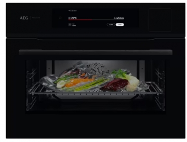 AEG CS9900B 9000 ProAssist mit SteamPro und Sous Vide / Einbau-Kompaktbackofen / WLAN-fähig / Dampfreinigung / Schwarz
