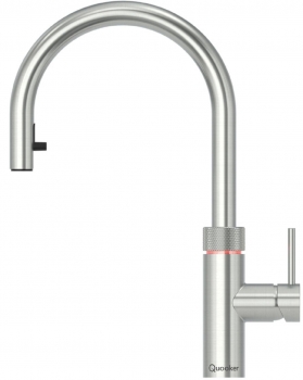 Quooker Küchenarmatur Flex Round mit PRO3  Voll-Edelstahl FXRSST mit PRO3