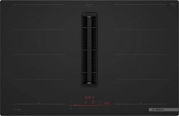 Bosch PXL82BH26E, Serie 6, Kochfeld mit Dunstabzug (Induktion), 80 cm, Mattschwarz, flächenbündig