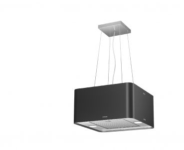 Inselhaube Aria /  Villa /    45 X 45 cm, Edelstahl /schwarz lackiert   von Airforce