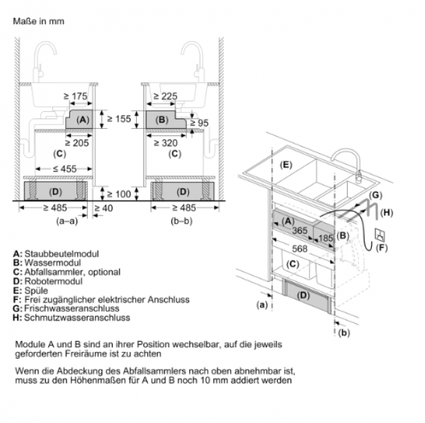 BCRI3BX1 - Einbau-Saugroboter mit Wischfunktion